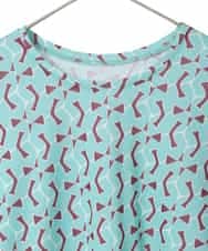 RLKFD40210 HIROKO BIS GRANDE(ヒロコ ビス グランデ) 【大きいサイズ】幾何デザインボックスシルエットブラウス グリーン