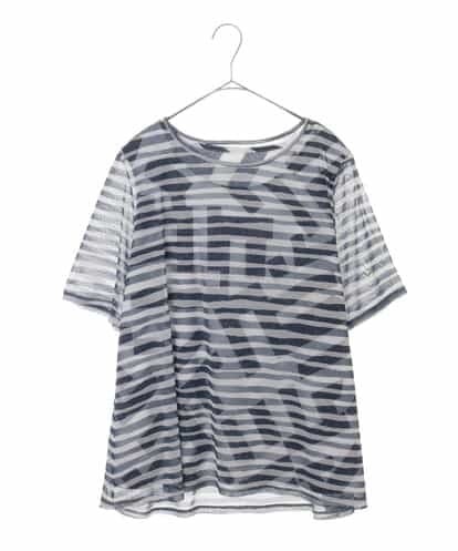 RLKFH62200 HIROKO BIS GRANDE 【洗濯機で洗える】ボーダープリント Tシャツ&タンクトップ