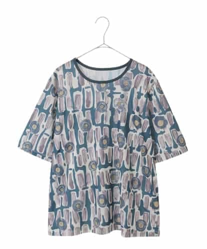 RLKGE03210 HIROKO BIS GRANDE エスニックグラフィックデザインカットソー