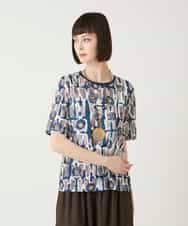 RLKGE03210 HIROKO BIS GRANDE(ヒロコ ビス グランデ) エスニックグラフィックデザインカットソー ベージュ