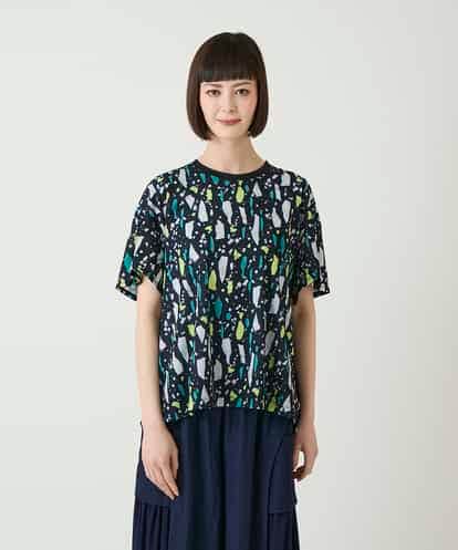 RLKGE23230 HIROKO BIS GRANDE 幾何柄デザインカットソー