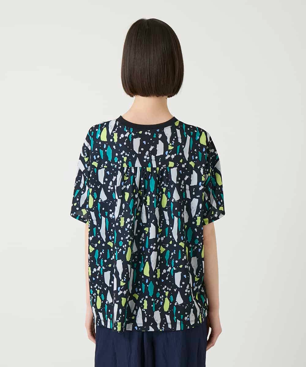 RLKGE23230 HIROKO BIS GRANDE(ヒロコ ビス グランデ) 幾何柄デザインカットソー ネイビー