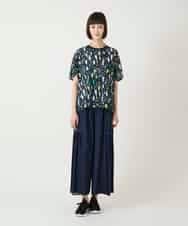 RLKGE23230 HIROKO BIS GRANDE(ヒロコ ビス グランデ) 幾何柄デザインカットソー ネイビー