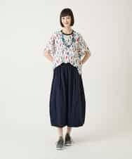 RLKGE23230 HIROKO BIS GRANDE(ヒロコ ビス グランデ) 幾何柄デザインカットソー ネイビー