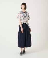 RLKGE23230 HIROKO BIS GRANDE(ヒロコ ビス グランデ) 幾何柄デザインカットソー ネイビー