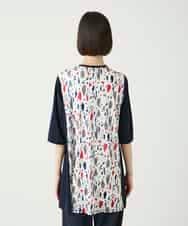 RLKGE24280 HIROKO BIS GRANDE(ヒロコ ビス グランデ) 幾何柄デザインチュニック ホワイト