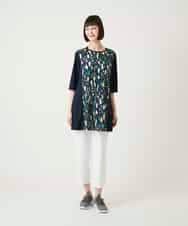 RLKGE24280 HIROKO BIS GRANDE(ヒロコ ビス グランデ) 幾何柄デザインチュニック ホワイト