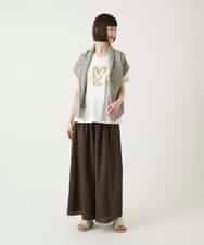 RLKGE25230 HIROKO BIS GRANDE(ヒロコ ビス グランデ) スパンコールハートデザインカットソー ホワイト