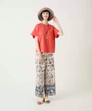 RLKGE26250 HIROKO BIS GRANDE(ヒロコ ビス グランデ) スカラップレースデザインカットソー オレンジ