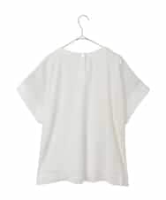 RLKGE30250 HIROKO BIS GRANDE(ヒロコ ビス グランデ) 【大きいサイズ】ストライプレースカットソー ホワイト