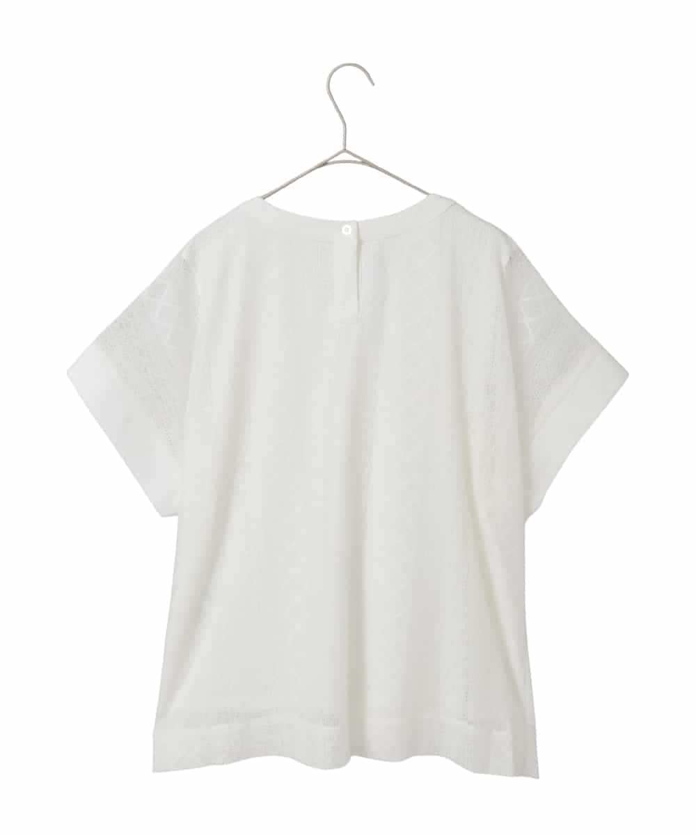 RLKGE30250 HIROKO BIS GRANDE(ヒロコ ビス グランデ) 【大きいサイズ】ストライプレースカットソー ホワイト