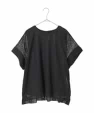 RLKGE30250 HIROKO BIS GRANDE(ヒロコ ビス グランデ) 【大きいサイズ】ストライプレースカットソー ブラック