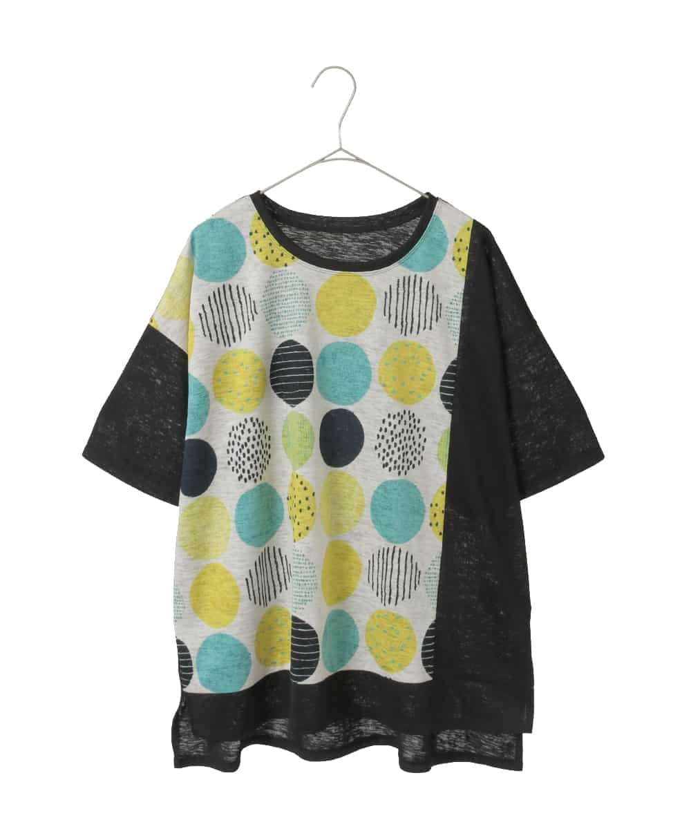 RLKGE35230 HIROKO BIS GRANDE カラフルパターンドットTシャツ