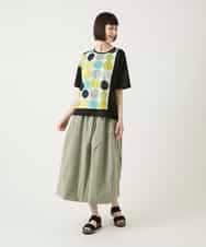 RLKGE35230 HIROKO BIS GRANDE(ヒロコ ビス グランデ) カラフルパターンドットTシャツ アイボリー