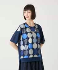RLKGE35230 HIROKO BIS GRANDE(ヒロコ ビス グランデ) カラフルパターンドットTシャツ アイボリー