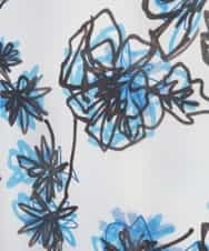 RLKGS30250 HIROKO BIS GRANDE(ヒロコ ビス グランデ) 【洗濯機で洗える/日本製】フラワーアートデザインチュニック ブルー