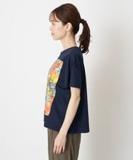 RLKGS42200 HIROKO BIS GRANDE(ヒロコ ビス グランデ) 【洗える】パラリンアートドロップショルダーTシャツ（Layla） ネイビー