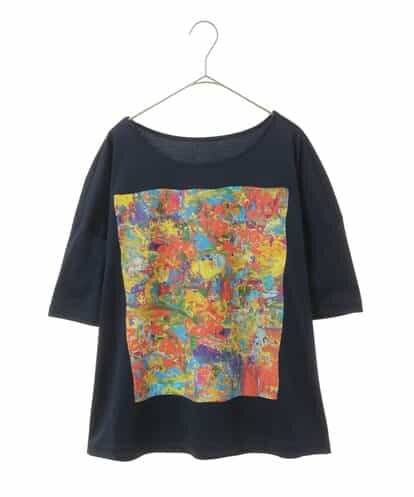 RLKGS42200  【洗える】パラリンアートドロップショルダーTシャツ（Layla）