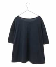 RLKGS42200 HIROKO BIS GRANDE(ヒロコ ビス グランデ) 【洗える】パラリンアートドロップショルダーTシャツ（Layla） ネイビー