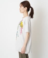 RLKGS43210 HIROKO BIS GRANDE(ヒロコ ビス グランデ) 【洗える】パラリンアートチュニックTシャツ（Floris） ライトグレー