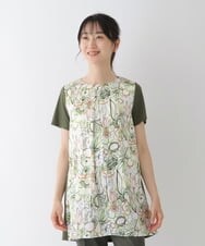 RLKGT25260 HIROKO BIS GRANDE(ヒロコ ビス グランデ) 【洗える】カットソージョイントアートプリントチュニック ブルー