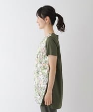 RLKGT25260 HIROKO BIS GRANDE(ヒロコ ビス グランデ) 【洗える】カットソージョイントアートプリントチュニック ブルー