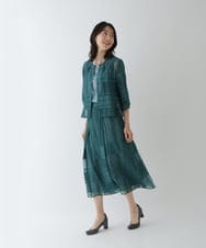 RLKGT29190 HIROKO BIS GRANDE(ヒロコ ビス グランデ) 【洗える】メタリックプリントノースリーブトップ シルバー