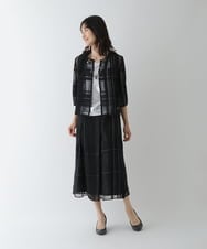 RLKGT29190 HIROKO BIS GRANDE(ヒロコ ビス グランデ) 【洗える】メタリックプリントノースリーブトップ シルバー