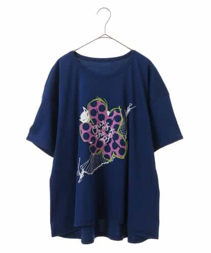 RLKGU50210 HIROKO BIS GRANDE 【洗える】バレリーナキャット刺繍デザインカットソー