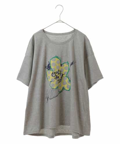 RLKGU50210 HIROKO BIS GRANDE 【洗える】バレリーナキャット刺繍デザインカットソー