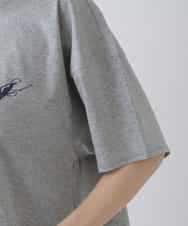 RLKGU50210 HIROKO BIS GRANDE(ヒロコ ビス グランデ) 【洗える】バレリーナキャット刺繍デザインカットソー ライトグレー