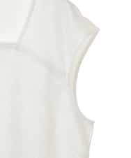 RLKGW05150 HIROKO BIS GRANDE(ヒロコ ビス グランデ) 【大きいサイズ】箔プリントストレッチタンクトップ /洗える ホワイト