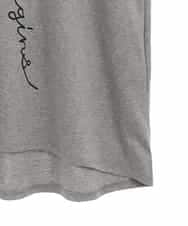 RLKGX04250 HIROKO BIS GRANDE(ヒロコ ビス グランデ) 【大きいサイズ】デザインプリントチュニックTシャツ /洗える ライトグレー