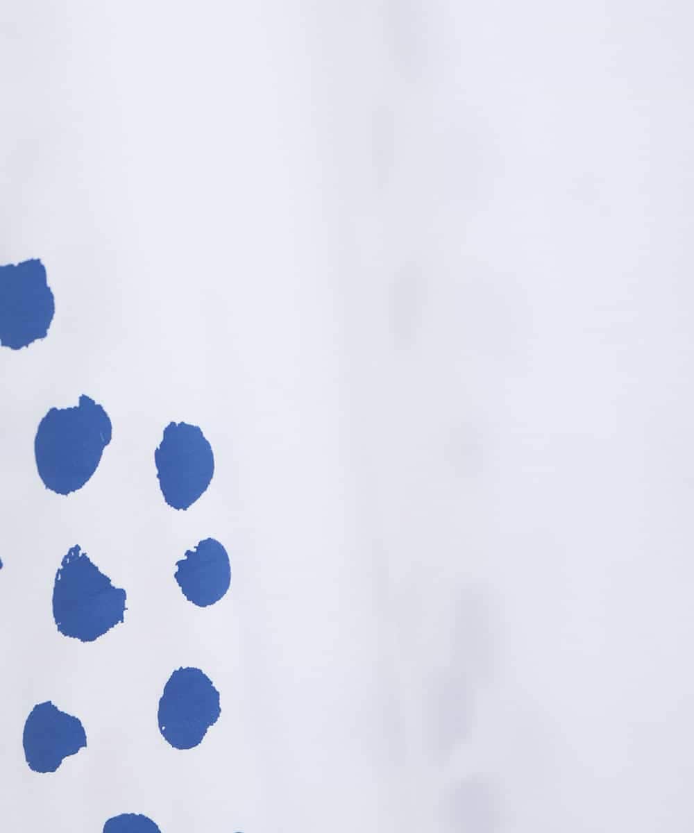 RLKHB32280 HIROKO BIS GRANDE(ヒロコ ビス グランデ) 【大きいサイズ】Happy Dots 配色プリントAラインチュニック /洗える ホワイト
