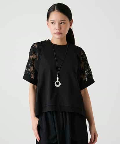 RLKHE05290 HIROKO BIS GRANDE オーガンジー刺繍ドッキングプルオーバー