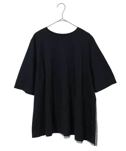 RLKHE25180 HIROKO BIS GRANDE チュールジョイントアシンメトリーヘムカットソー