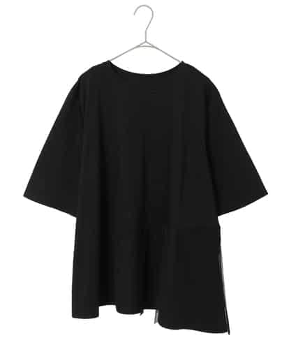 RLKHE25180 HIROKO BIS GRANDE チュールジョイントアシンメトリーヘムカットソー