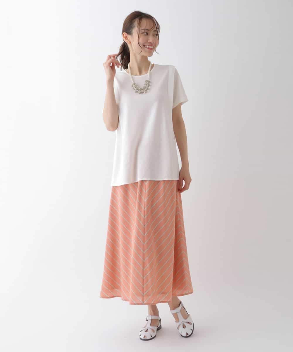 RLKHS20200 HIROKO BIS GRANDE(ヒロコ ビス グランデ) 【洗える】タックデザインプルオーバー ホワイト