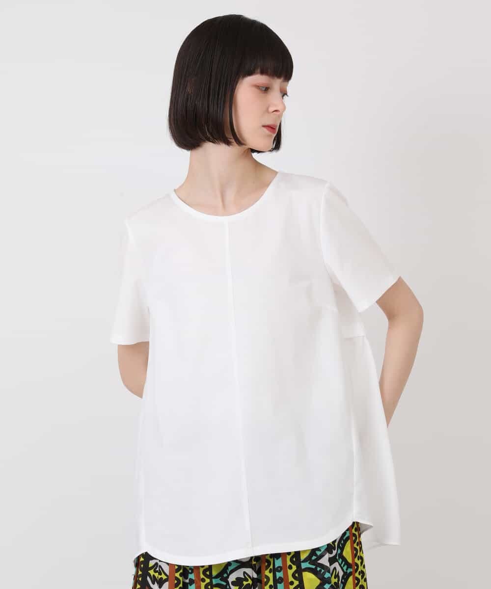 RLKHV15170 HIROKO BIS GRANDE(ヒロコ ビス グランデ) 【大きいサイズ】バックフレアドッキングTシャツ /洗濯機で洗える グリーン