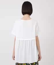 RLKHV15170 HIROKO BIS GRANDE(ヒロコ ビス グランデ) 【大きいサイズ】バックフレアドッキングTシャツ /洗濯機で洗える グリーン