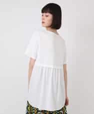 RLKHV15170 HIROKO BIS GRANDE(ヒロコ ビス グランデ) 【大きいサイズ】バックフレアドッキングTシャツ /洗濯機で洗える グリーン
