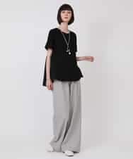 RLKHV15170 HIROKO BIS GRANDE(ヒロコ ビス グランデ) 【大きいサイズ】バックフレアドッキングTシャツ /洗濯機で洗える グリーン