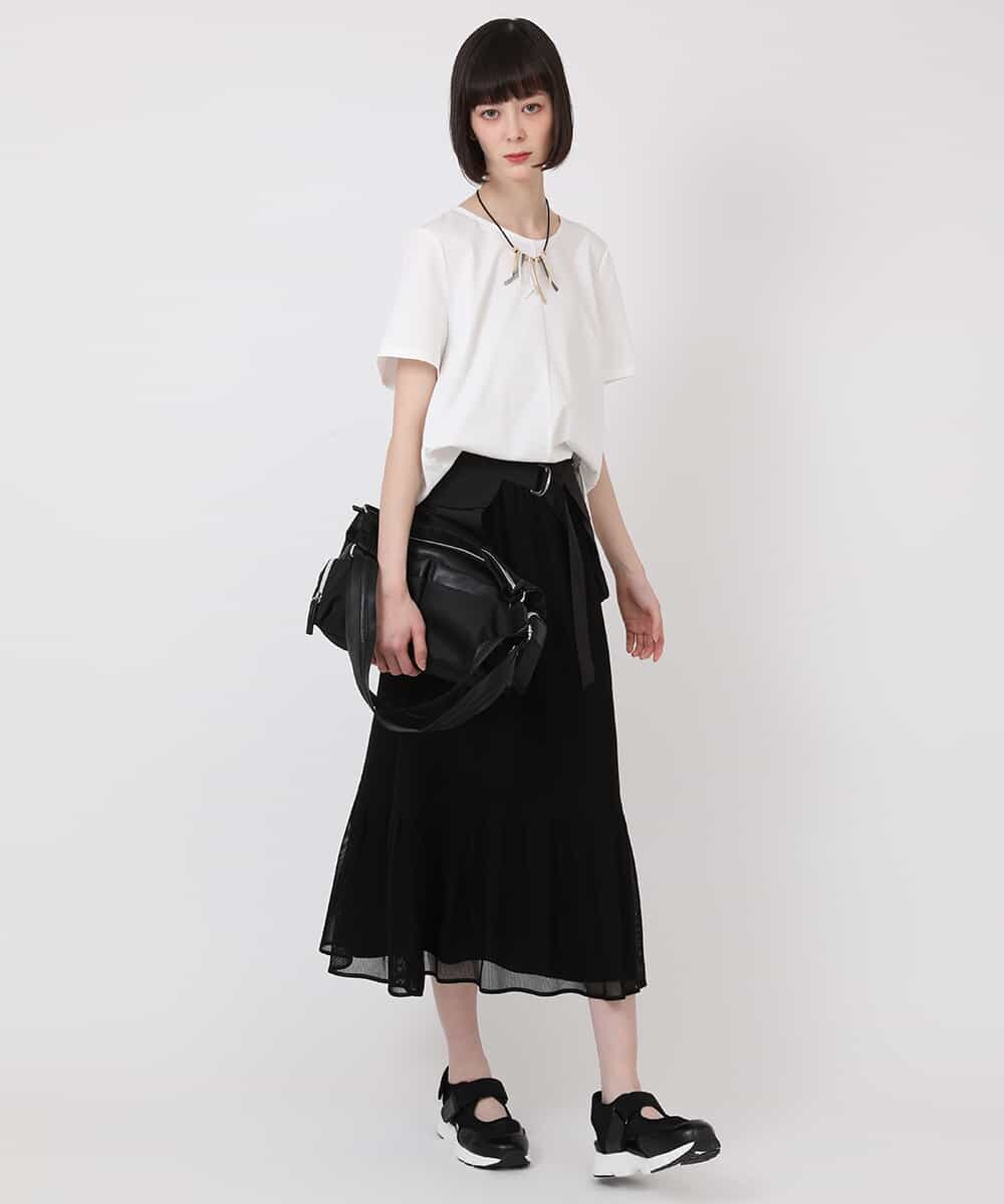 RLKHV15170 HIROKO BIS GRANDE(ヒロコ ビス グランデ) 【大きいサイズ】バックフレアドッキングTシャツ /洗濯機で洗える グリーン