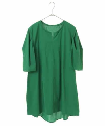RLKHV16180  【大きいサイズ】袖コンシャスドッキングTシャツ /洗濯機で洗える