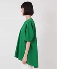 RLKHV16180 HIROKO BIS GRANDE(ヒロコ ビス グランデ) 【大きいサイズ】袖コンシャスドッキングTシャツ /洗濯機で洗える ブラック