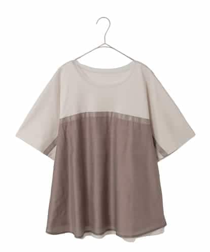 RLKIE01200 HIROKO BIS GRANDE ラメテープドッキングデザインカットソー