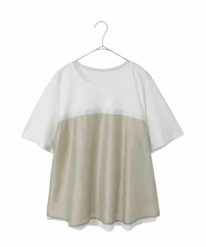 RLKIE01200 HIROKO BIS GRANDE ラメテープドッキングデザインカットソー