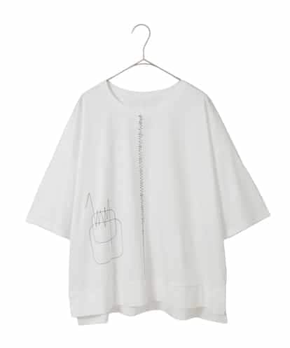 RLKIE10210 HIROKO BIS GRANDE 【接触冷感】ミシンステッチボクシーシルエットTシャツ