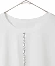 RLKIE10210 HIROKO BIS GRANDE(ヒロコ ビス グランデ) 【大きいサイズ/接触冷感】ミシンステッチボクシーシルエットTシャツ /洗える ホワイト