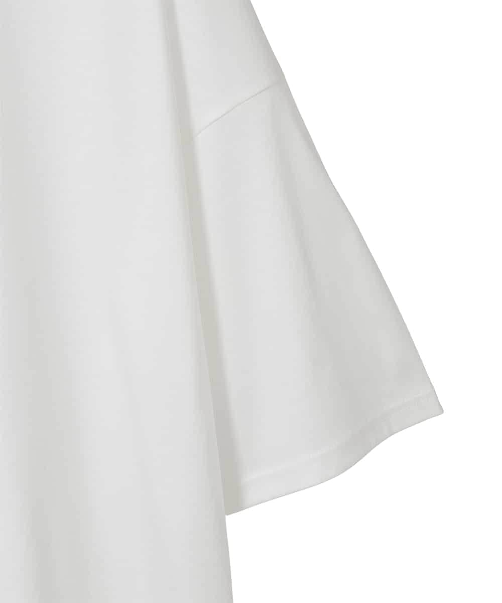 RLKIE10210 HIROKO BIS GRANDE(ヒロコ ビス グランデ) 【大きいサイズ/接触冷感】ミシンステッチボクシーシルエットTシャツ /洗える ホワイト